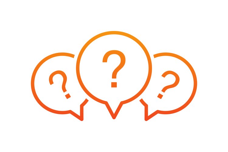 Question marks in speech bubbles vector icon. Question mark